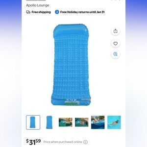 NWT Aviva Apollo Lounge Inflatable Pool Float